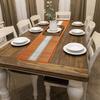 HOKIPO Natural Handmade Heat Resistant Madurkathi Center Table Runner (Orange, 12x72 Inches, 6 Seater) view 2
