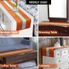 HOKIPO Natural Handmade Heat Resistant Madurkathi Center Table Runner (Orange, 12x72 Inches, 6 Seater) view 3