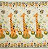 PNP Textiles Animal Cartoon Printed Kids Room Single Bedsheet With 1 Pillow Cover Fabric Glace Cotton (Size 60X90 Inch) (Color- Cream And Orange), 220 tc view 3