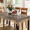 MONKDECOR Classic Transparent 3D Bubble 6 Seater Rectangle Dining Table Cover with Golden Lace (60x90 Inches) view 1