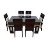 MONKDECOR Classic Transparent 6 Seater Rectangle Dining Table Cover with Golden Lace (60x90 Inches) view 4