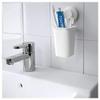 SELTOS Toothbrush Holder with Suction Cup, White, IKEA Make view 1