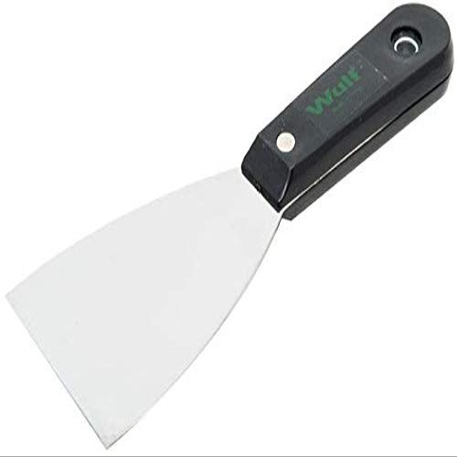 WULF 2 Inch Heavy Duty Stainless Steel Scraper with Wooden Handle | Multipurpose Plain Scrapper for Mixing, Cutting, Baking, Chocolate, Dough, Art & Construction Use | Premium Kitchen & Utility Tool