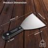 WULF 2 Inch Heavy Duty Stainless Steel Scraper with Wooden Handle | Multipurpose Plain Scrapper for Mixing, Cutting, Baking, Chocolate, Dough, Art & Construction Use | Premium Kitchen & Utility Tool view 4