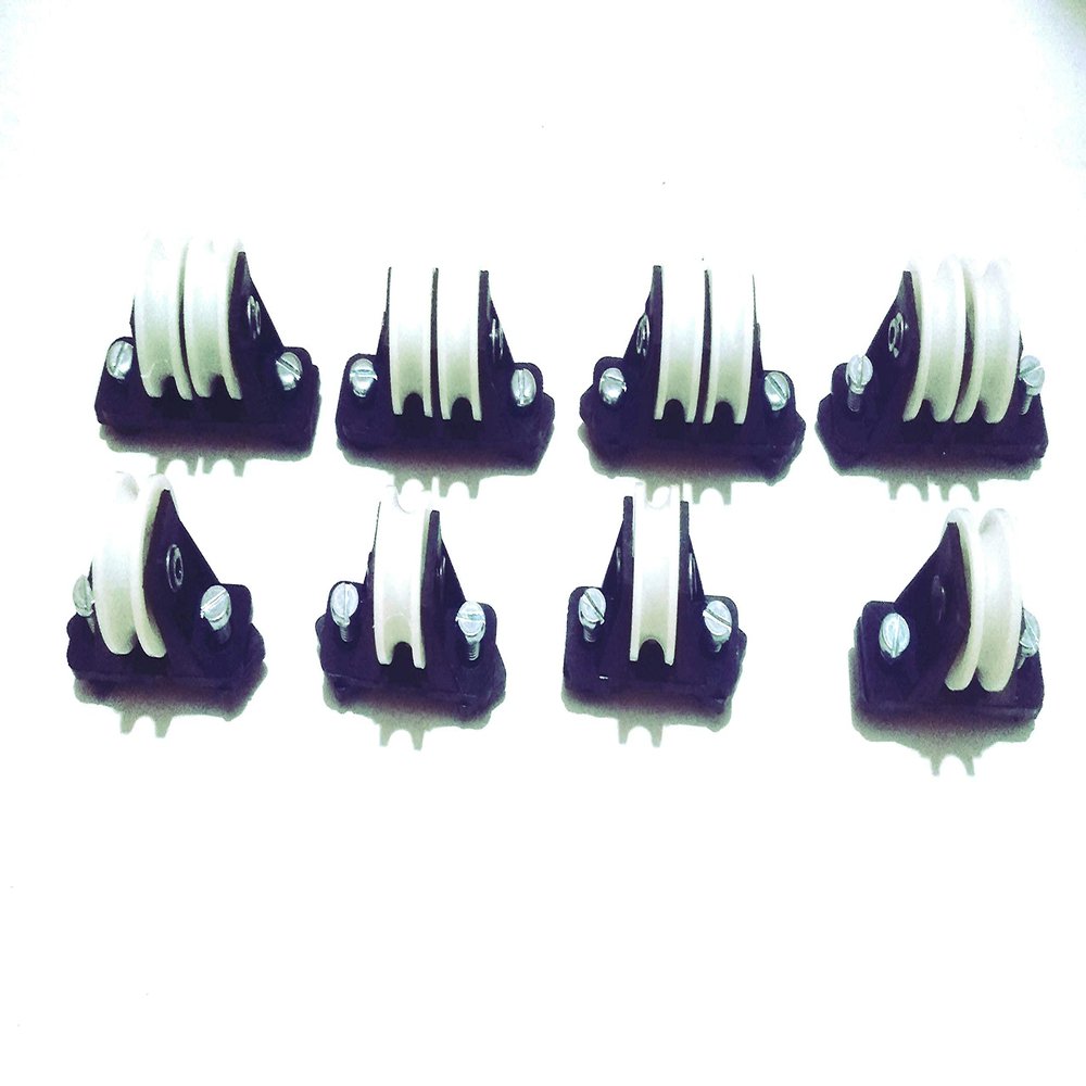 DRYSAFE Nylon, PVC Single and Double Pulley for Ceiling Hanger, Cloth Hanging - 4 Pair