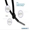 GLOBOMOTIVE Teeth Grip Nylon Self Locking Cable Ties, Black (250 mm x 3.6 mm,10 inch, Pack of 500) - Heavy Duty Strong Zip Wire Fastener Organizer Tie view 2