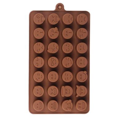 Glamaxy Silicon Emoji Shaped Chocolate Silicone Mold for Making Jelly, Ice, Fondant, Creative DIY's, Kitchen Tool Baking Accessory | Cake Baking Mold | Bakeware Chocolate Moulds (Pack of 1)
