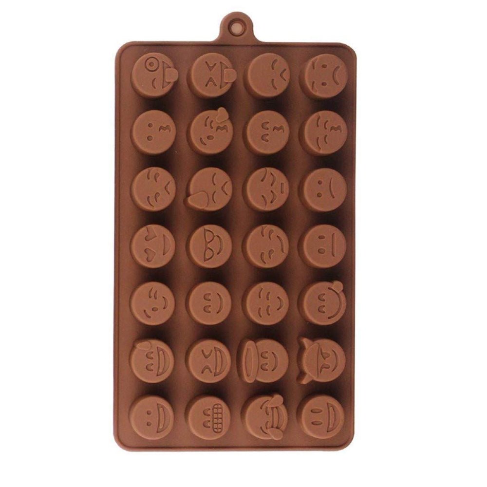 Glamaxy Silicon Emoji Shaped Chocolate Silicone Mold for Making Jelly, Ice, Fondant, Creative DIY's, Kitchen Tool Baking Accessory | Cake Baking Mold | Bakeware Chocolate Moulds (Pack of 1)