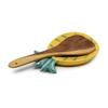 The Himalayan Goods Company Stoneware Ceramic Pineapple Ladle Spoon Rest Stand or Small Snacks Serving Tray (7.5 x 4.5 inches) (Yellow) view 2