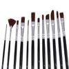 Art Asia Synthetic Hair Mix Paint Brush Set of 12 pc for Watercolor and Acrylic Painting view 3