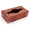 ZYNTIX Wooden Tissue Box Holder Cover with Velvet Interior 9x5 inch (Full_Brass), Standard view 2