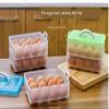 FosCadit Unbreakable Egg Box, Egg Holder, 24 Grid Egg Box Container Holder Tray for Fridge with Lid for 2 Dozen 24 Eggs - Multicolor (24 Grid - 2 Layer) view 2