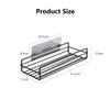 Eopzo Multipurpose Kitchen Bathroom Shelf Wall Holder Storage Rack Bathroom Rack Storage Box Strong Magic Sticker Shower Rack Shelf (Plain Holder) (Black) view 2
