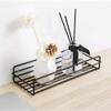 Eopzo Multipurpose Kitchen Bathroom Shelf Wall Holder Storage Rack Bathroom Rack Storage Box Strong Magic Sticker Shower Rack Shelf (1,Black)(Plain Rack) view 1