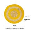 JASMEY HOMES Set of 2 Dining Table Mat 30cm Round Mat - Yellow (Double Ring) | Used as Centre Table dcor placemat/House Warming Gifts for New Home view 4