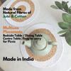 JASMEY HOMES Set of 2 Dining Table Mat 30cm Round Mat - White (Double Ring) | Used as Centre Table dcor placemat/House Warming Gifts for New Home view 4