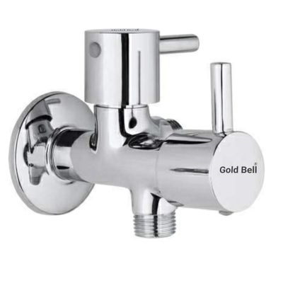 Gold Bell Brass 2 in 1 Angle Valve Chrome Finish (1 Unit)