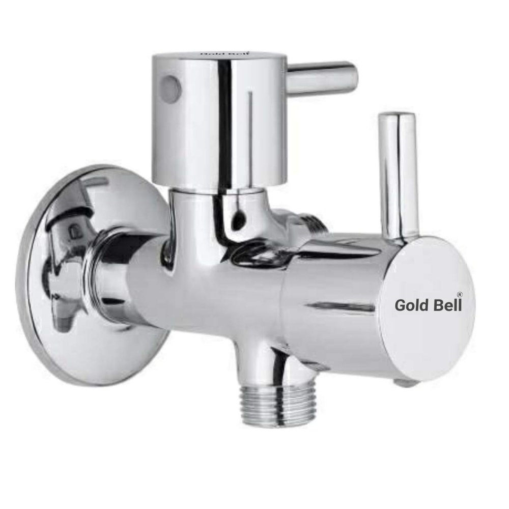 Gold Bell Brass 2 in 1 Angle Valve Chrome Finish (1 Unit)