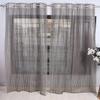 Soulful Creations Beautiful Sheer Strip String Net Tissue Polyester Curtains for Window 5 Feet, Pack of 2 (Grey) view 2