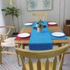 Khooti Jute Fabric Rectangular Heat Resistant Dining Table Runner for Dining Table Wedding Party, 12 x 36 inches, (Bondi Blue) view 2