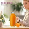 Brezzycloud Glass Food Grade Airtight Water Bottle with Leak-Proof Stainless Steel Lid - Water, Smoothie, Juicer and Beverage Glasses - 500ml (Set of 2) view 3