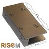 RiseOm Rectangular Shape Glass Clip Clamp Bracket/U Bracket of Brass (pack of 4, 3"x1.5"x12mm) view 4