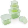 INVOSS Combo Plastic Container Set, Modular Fridge Food Storage Container Set,Kitchen Storage Container for Rice, Dal, Atta,Flour, Cereals, Snacks - Multicolor (As per Send Available) (Square) view 1