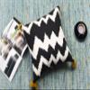 Decoghar Black Handmade Bohemian Embroidered Cushion Cover for Sofa, Bed & Living Room | Soft Cotton Feel for Summer Comfort | 16x16 Inch | Pack of 1 view 1