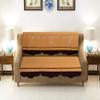 FESTIVAL HOME FURNISHINGS Cotton Fabric Net Sofa Covers for 3 Seater Sofas| Color- Beige & Coffee view 1