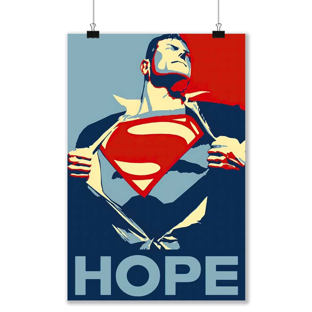 wallpics Hope Super Man Waterproof Vinyl Sticker Poster || (24X18 inches) can2107-2