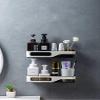 VIHAX Wall Mounted Adhesive Bathroom Shower Shelf/Plastic Rustproof Hanging Shower Caddy Shampoo Conditioner Holder Bathroom Wall Organizer Shelf Shampoo Cosmetic Storage Shelf Bathroom Accessories view 1