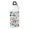 FirseBUY Travel Wanderlust Printed 600 ml Aluminium Water Bottle Eco Friendly & BPA-Free for Running, Gym, Yoga, Outdoors and Camping view 1