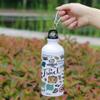 FirseBUY Travel Wanderlust Printed 600 ml Aluminium Water Bottle Eco Friendly & BPA-Free for Running, Gym, Yoga, Outdoors and Camping view 2