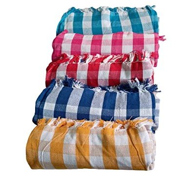 bath towels Men's and Women's Pure Khadi Cotton Towels (Multicolour, 36 x 72 inches, Large) - Pack of 3