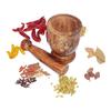 CRAFT CASTLE Handcrafted Wooden Kitchen Okhli/Kharal/Masher Mortar & Pestle Tool Set(13 X 10 X 10,Brown) view 1