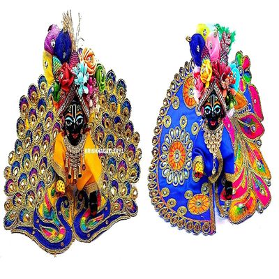KRISHNAGALLERY1 Soft Cloth Laddu Gopal Fancy Dress Combo Set (Size 3 No) - Pack of 2
