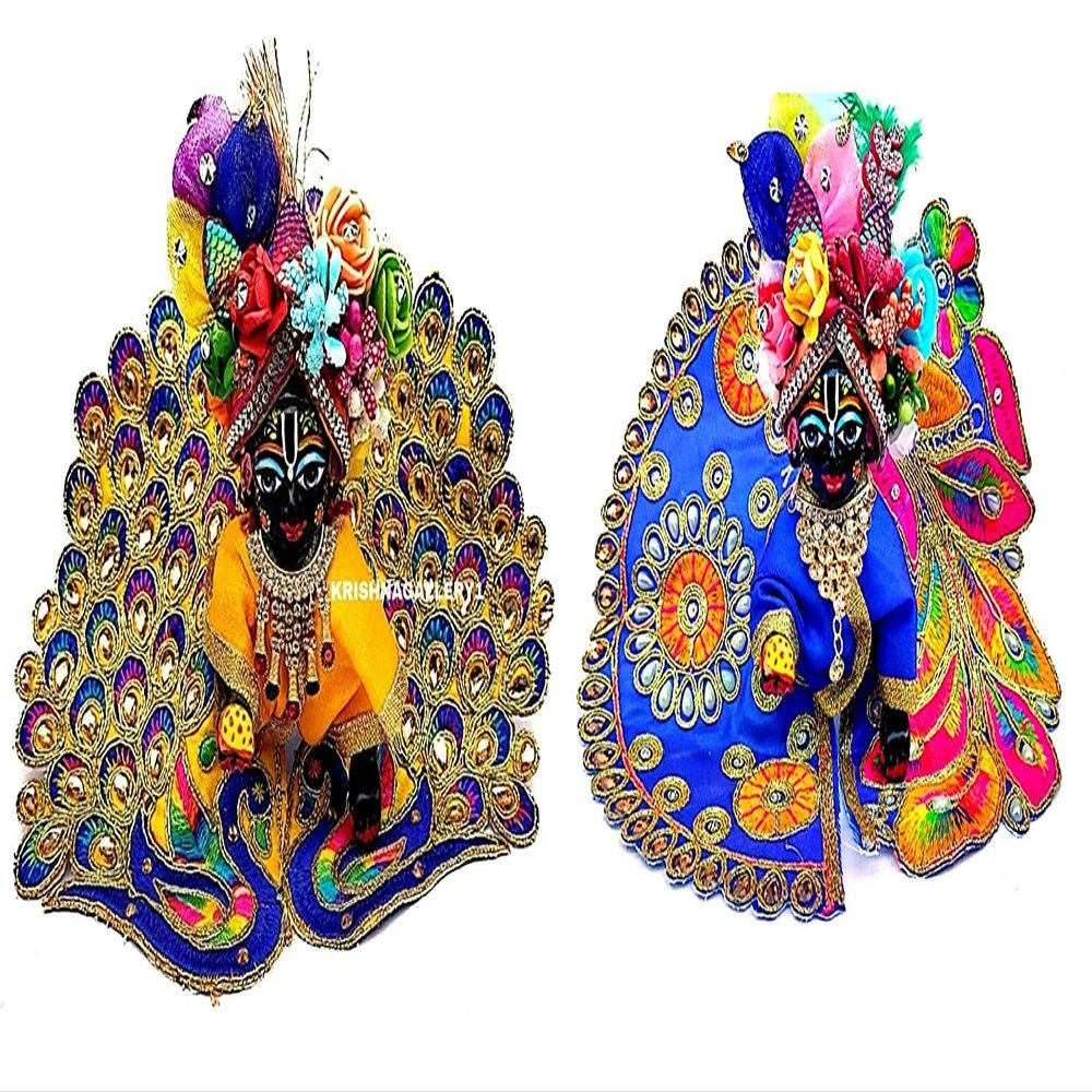 KRISHNAGALLERY1 Soft Cloth Laddu Gopal Fancy Dress Combo Set (Size 3 No) - Pack of 2