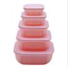 INVOSS Fridge Storage Containers for Vegetables  Multisize (Pack of 5) | Refrigerator Organiser Boxes | Freezer Safe, Plastic Fridge Containers | Kitchen Storage Box for Vegetables & Fruits - Pink view 1