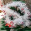 Urvi Creations 2 Pieces Artificial Snow Effect Green Leaf Merry Christmas Strings, Garlands Ribbon (Black and White) view 2