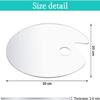 AmericanElm Clear Acrylic Paint Palette Oval Shaped Artist Painting Palette Non-Stick Oil Paint Palette with Thumb Hole and Protective Brown Paper for DIY Art Craft Painting (30 x 20 CM) view 2