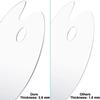 AmericanElm Clear Acrylic Paint Palette Oval Shaped Artist Painting Palette Non-Stick Oil Paint Palette with Thumb Hole and Protective Brown Paper for DIY Art Craft Painting (30 x 20 CM) view 3