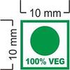 PG Creations 100 Percent Pure Veg Stickers for Food, Extra Small Size 10x10 mm Paper Labels, Green, 6000 Stickers view 2