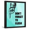 Chaka Chaundh - bathroom posters with frame - Washroom Quotes Frames - Toilet Quotes Wall Hanging - bathroom etiquette poster  bathroom rules poster - (14 X 11 inches) (Aqua color) view 1