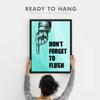 Chaka Chaundh - bathroom posters with frame - Washroom Quotes Frames - Toilet Quotes Wall Hanging - bathroom etiquette poster  bathroom rules poster - (14 X 11 inches) (Aqua color) view 4
