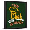 Chaka Chaundh - Kitchen Posters for Wall - Kitchen posters framed - Kitchen quotes wall frames - Posters for kitchen quotes decor  Kitchens quotes wall hanging - (13.5 X 10.5 inches) (Green - Chef) view 1