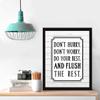 Chaka Chaundh - bathroom poster - bathroom posters with frame - bathroom quotes framed posters - Washroom Quotes Frames - Toilet Quotes Wall Hanging - (14 X 11 inches) (White Wood-Texture) view 2