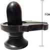 athizay 7 cm Black Stone Shivling Idol for Puja | Shiva Lingam for Mandir, Car Dashboard & Gifting | Natural Handcrafted Shivling for Shravan & Shivratri view 2