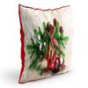 DREAMVIO Polyester Jute Merry Christmas Throw/Pillow Covers, Cushion Covers for Living Room - Set of 1, 24 X 24 Inch (Multicolor, Dv24Mccjute0058) view 2