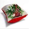 DREAMVIO Polyester Jute Merry Christmas Throw/Pillow Covers, Cushion Covers for Living Room - Set of 1, 24 X 24 Inch (Multicolor, Dv24Mccjute0058) view 3