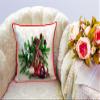 DREAMVIO Polyester Jute Merry Christmas Throw/Pillow Covers, Cushion Covers for Living Room - Set of 1, 24 X 24 Inch (Multicolor, Dv24Mccjute0058) view 4